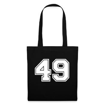 Number 49 - Tote Bag - black - Front