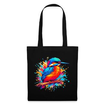 Martin-pêcheur - Sac en tissu - noir - Devant