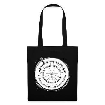 Dessin de fléchettes - Sac en tissu - noir - Devant