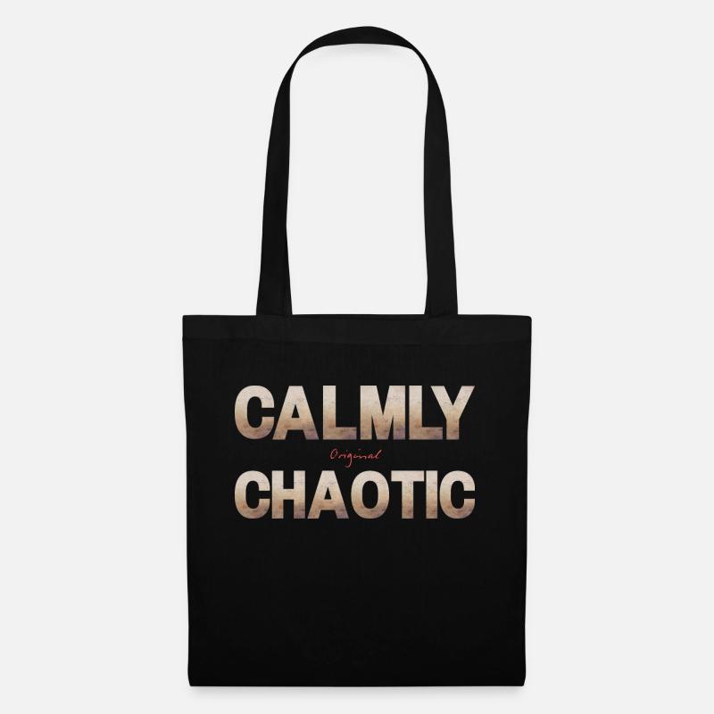 Calmy Chaotic - Stoffbeutel - Schwarz
