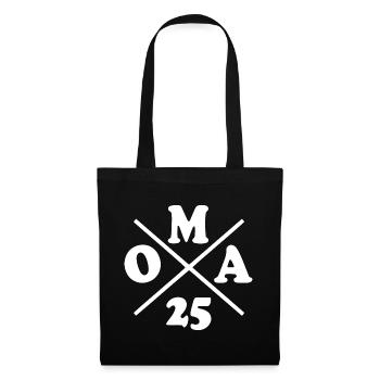 Oma 2025 - Stoffbeutel - Schwarz - Vorne