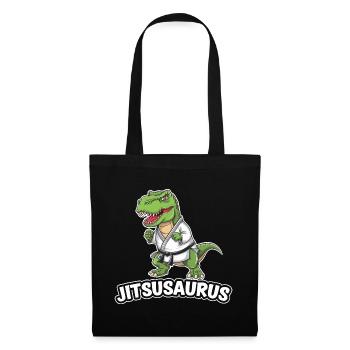Dinosaure Jitsusaurus en équipement de Jiu-Jitsu - Sac en tissu - noir - Devant