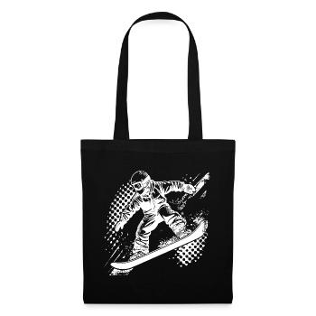 Snowboarder Drawing - Tote Bag - black - Front