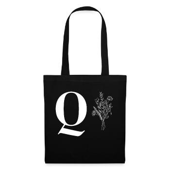 Minimalist flower lette - Tote Bag - black - Front