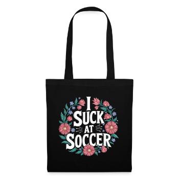 I Suck At Soccer 10 - Stoffbeutel - Schwarz - Vorne
