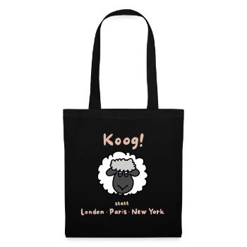 Koog statt London Paris New York - Stoffbeutel - Schwarz - Vorne