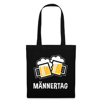 Männertag (Bier Prosit Bayrische Bierkrüge / 3C) - Stoffbeutel - Schwarz - Vorne