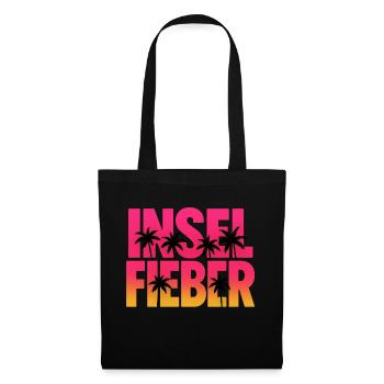 Inselfieber Tropen Sunset Palmen Design - Stoffbeutel - Schwarz - Vorne