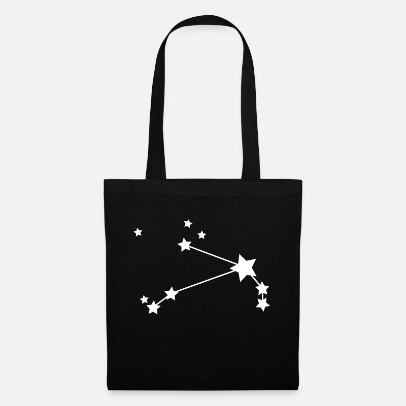 Sternzeichen: Widder Sternkonstellation - Stoffbeutel - Schwarz