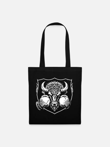 bison-boxer - Stoffbeutel - Schwarz