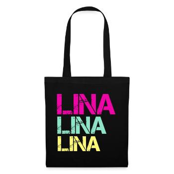 LINA Neon Triptych - Stoffbeutel - Schwarz - Vorne