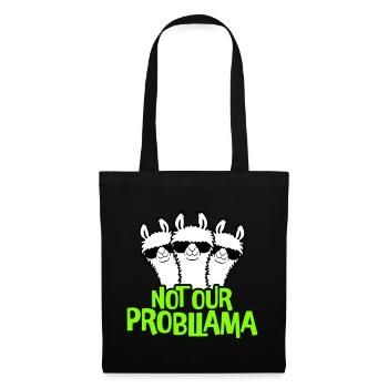 Not our Problama 3 Lamas Freunde Team Sonnenbrille - Stoffbeutel - Schwarz - Vorne