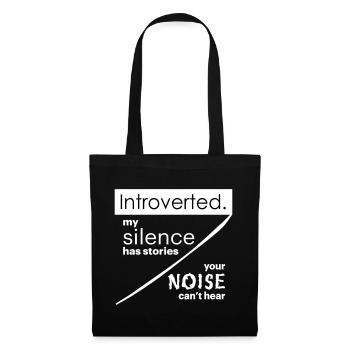 Citations d’introverti - Sac en tissu - noir - Devant