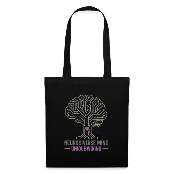 NEURODIVERSE MIND Unique Wiring Awareness  - Sac en tissu - noir - Devant