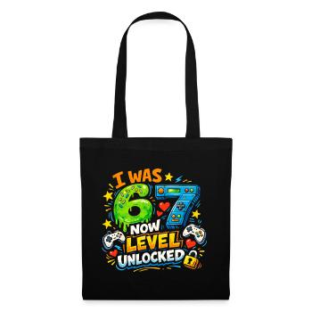J’avais 6 ans maintenant niveau 7 débloqué 7e anniversaire Joueur 67 - Sac en tissu - noir - Devant