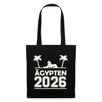 Silhouette Égypte 2026 - Sac en tissu - noir - Devant