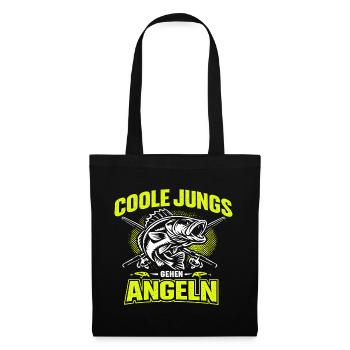Cadeau de pêche pour la pêche et la marche des gars cool - Sac en tissu - noir - Devant