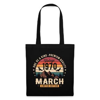 March 1970 56th Anniversary Gift March 1970 - Tote Bag - black - Front