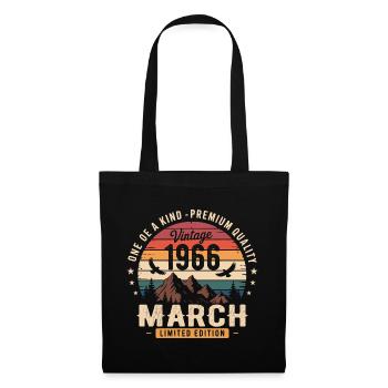 Mars 1966 Cadeau 60eme Anniversaire March 1966 - Sac en tissu - noir - Devant