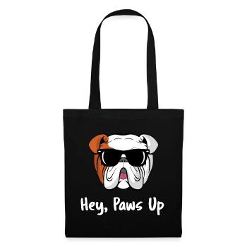 Hey Paws Up English Bulldog Cool Dog Sonnenbrille - Stoffbeutel - Schwarz - Vorne