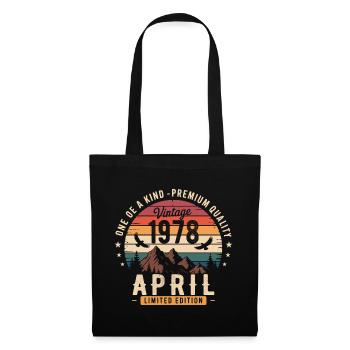 Millésime Anniversaire Avril 1978 April 1978 - Sac en tissu - noir - Devant