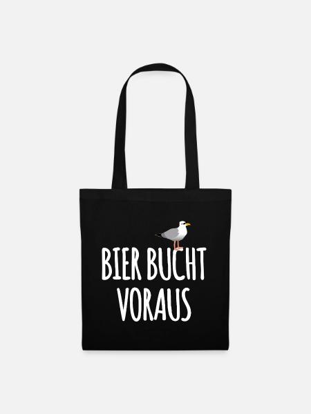 Bier Bucht Seefahrer Kneipe - Stoffbeutel - Schwarz