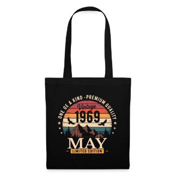 Vintage Mai 1969 Anniversaire Mai 1969 - Sac en tissu - noir - Devant