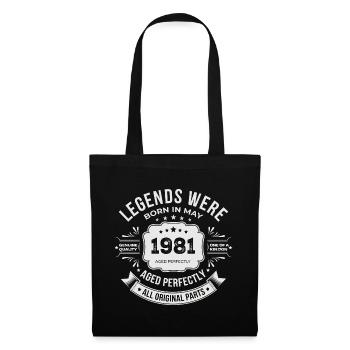 May 1981 Gift 45th Anniversary May 1981 - Tote Bag - black - Front