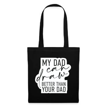 Mon père dessine mieux que ton père - Sac en tissu - noir - Devant