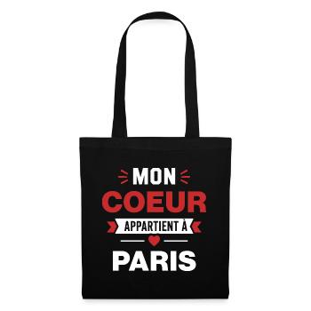 Mon Coeur Appartient à Paris - Sac en tissu - noir - Devant