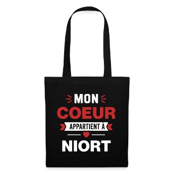 Mon Cœur Appartient à Niort - Sac en tissu - noir - Devant