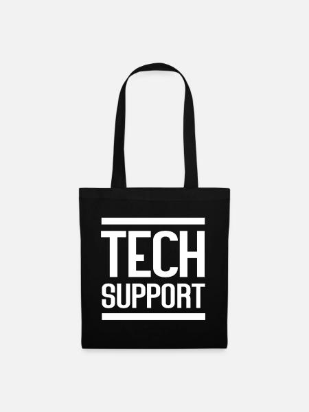 Technischer Support Fettgedrucktes Logo T-Shirt - Stoffbeutel - Schwarz