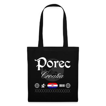 Souvenir de voyage de la Croatie de Poreč Croatia Streetwear - Sac en tissu - noir - Devant