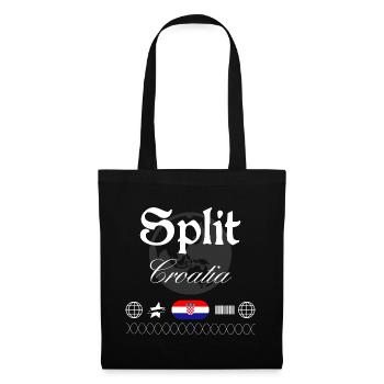 Souvenir de voyage Split Croatia Streetwear - Sac en tissu - noir - Devant