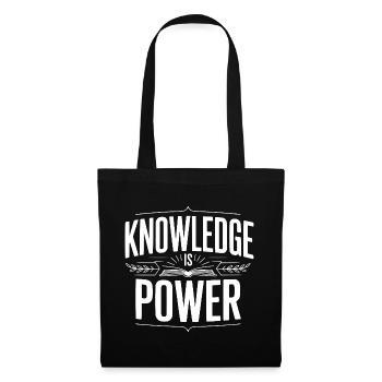 Knowledge Is Power - Tote Bag - black - Front