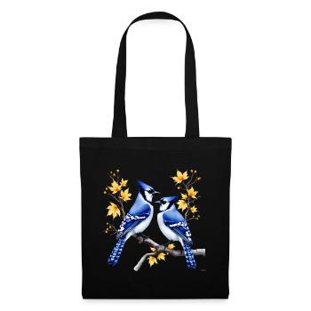 Design der Ahornzweige von Blue Jays. - Stoffbeutel - Schwarz - Vorne