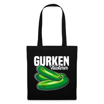 Gurken Flüsterer - Stoffbeutel - Schwarz - Vorne