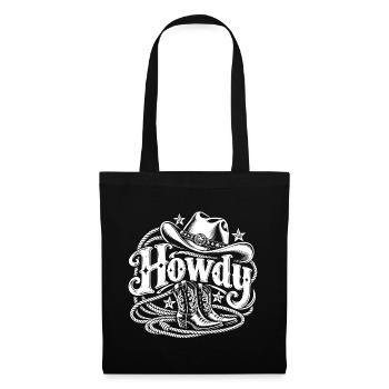 Howdy Western - Stoffbeutel - Schwarz - Vorne