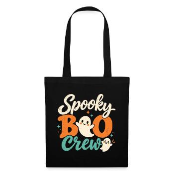 Spooky Boo Crew Retro Halloween-Geister - Stoffbeutel - Schwarz - Vorne