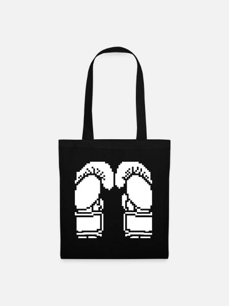 Boxhandschuhe Pixel - Stoffbeutel - Schwarz