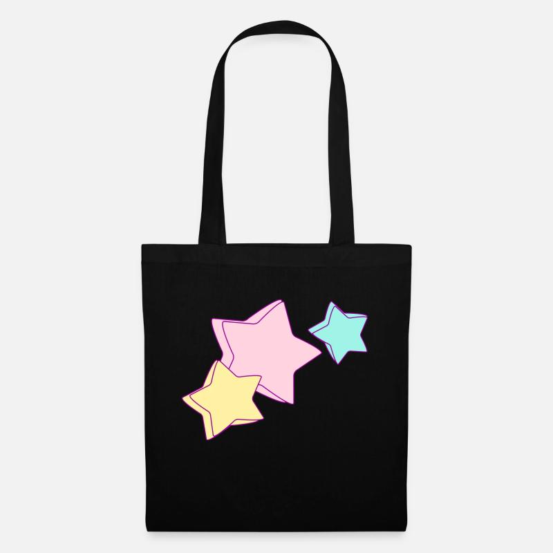 Unicorn Stars - Stoffbeutel - Schwarz