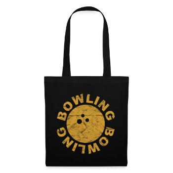 bowling bowling boule de bowling - Vintage - Sac en tissu - noir - Devant