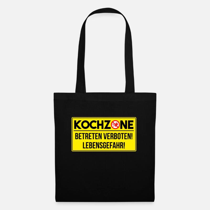 KOCHZONE - BETRETEN VERBOTEN! - Stoffbeutel - Schwarz