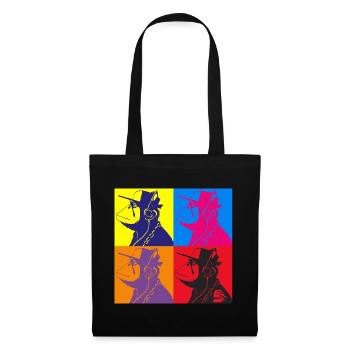 Affe Warhol von Custom - Stoffbeutel - Schwarz - Vorne