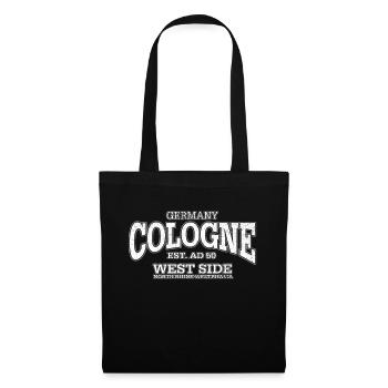 Köln Cologne (white oldstyle) - Stoffbeutel - Schwarz - Vorne