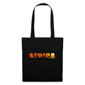 Lettrage de paysage d'Afrique - Sac en tissu - noir - Devant