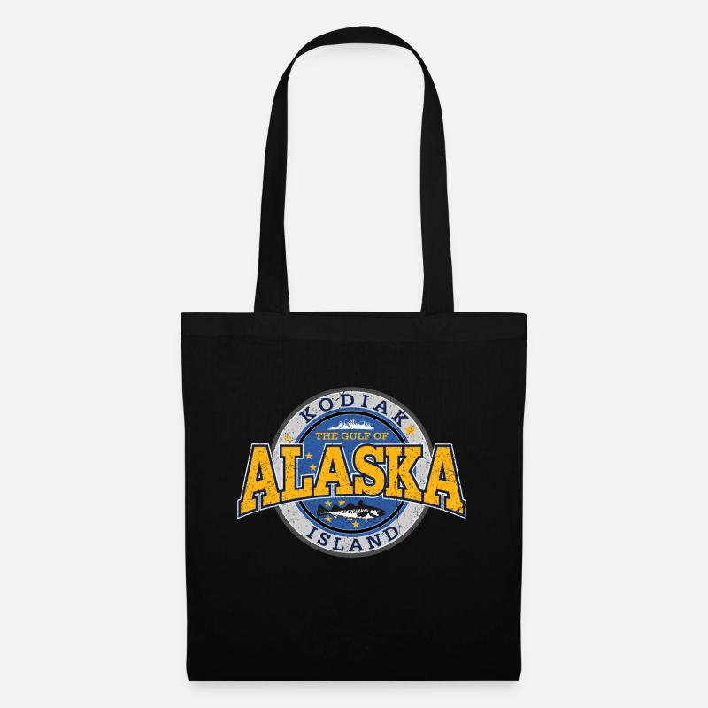 Alaska Kodiak Island (oldstyle) - Stoffbeutel - Schwarz
