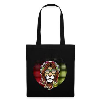 Rastafarian lion - Tote Bag - black - Front