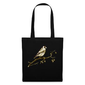 oiseau - Sac en tissu - noir - Devant