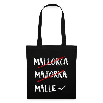 Mallorca - Stoffbeutel - Schwarz - Vorne